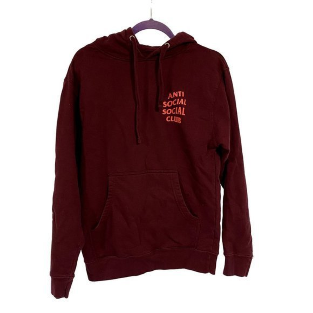 Anti Social Social Club Lost Feelies‎ Maroon Hoodie Size Small